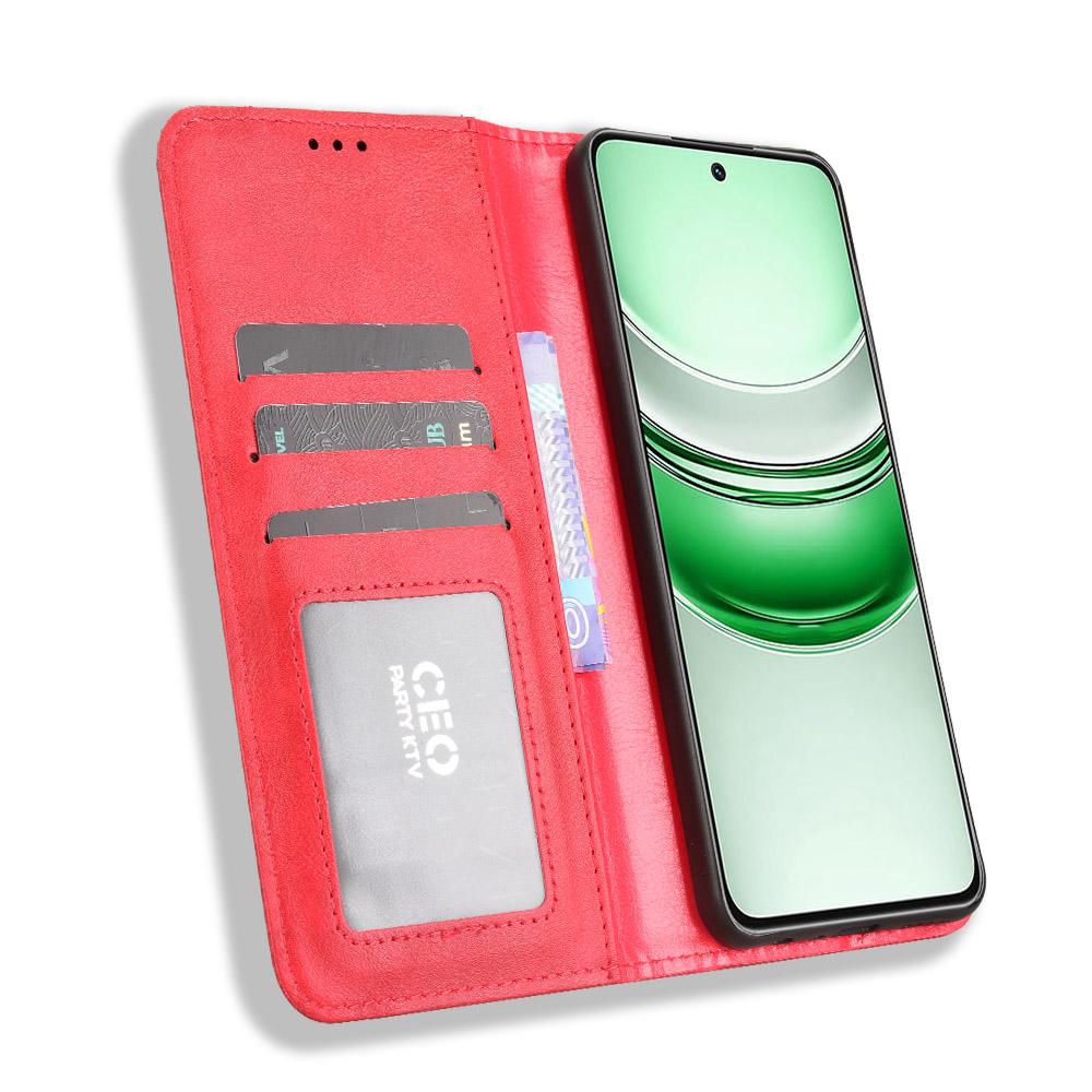 For Realme C73 5G/14x 5G/V70 5G/V70s 5G Leather Case Wallet Stand Retro Texture Phone Cover