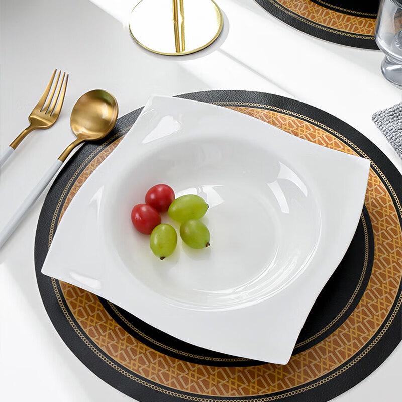 Orchid Square Irregular Ceramic Serving Plate