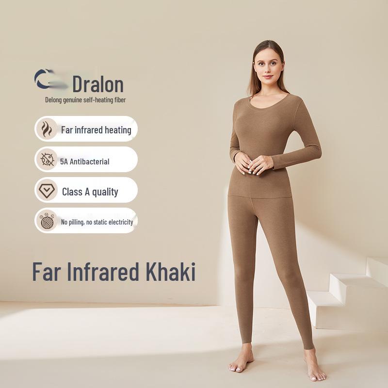 Women's Thermal Velvet Underwear Set - Antibacterial & Self-Heating Leggings with Mask