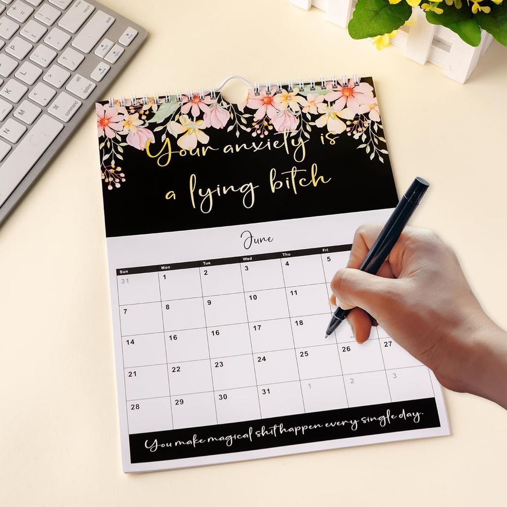 Fu-ck It 2026 Calendar for Tired-Ass Women, 2026 Fu-ck It Wall Calendar for Tired Women, Humor Hanging Month Calendar,Hanging Calendar for Home