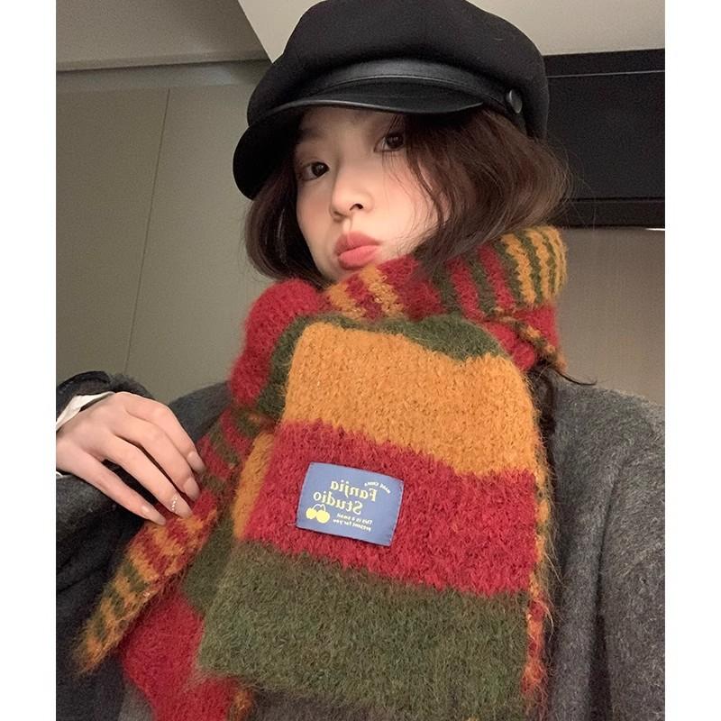 

Scarf women s winter new high-end atmosphere warm red scarf Christmas new shawl accessories