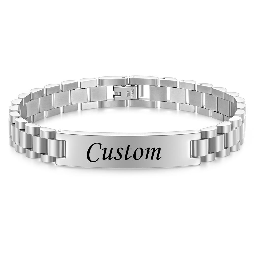 New Fashion Watch Chain 10mm Smooth Titanium Steel Bracelet for Men Customizable Personalized Male Gentleman Business Gift