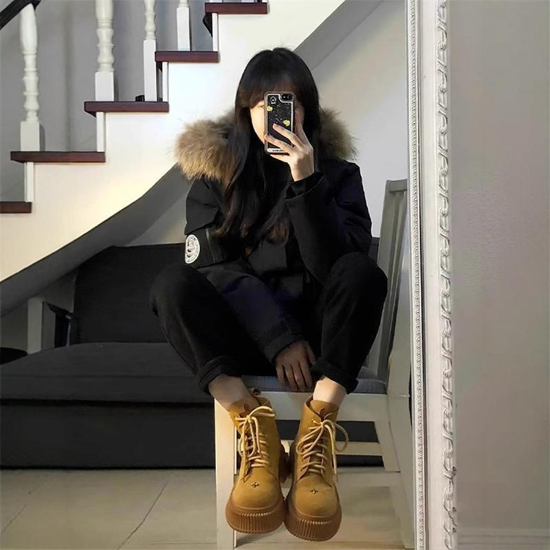 

Зимнее короткое стеганое пальто Новая стеганая куртка с большим меховым воротником Утолщенное пальто из пирога 2XL