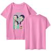Fashionable Round Neck Short Sleeve Work Clothes Printed Tops For Womens Summer Tops