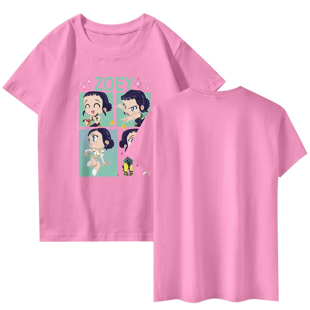 Fashionable Round Neck Short Sleeve Work Clothes Printed Tops For Womens Summer Tops