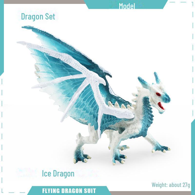 Warcraft Dragon Model Toy: Fire Rock & Stone Dragon, Movable Jaw, Dinosaur Ornament