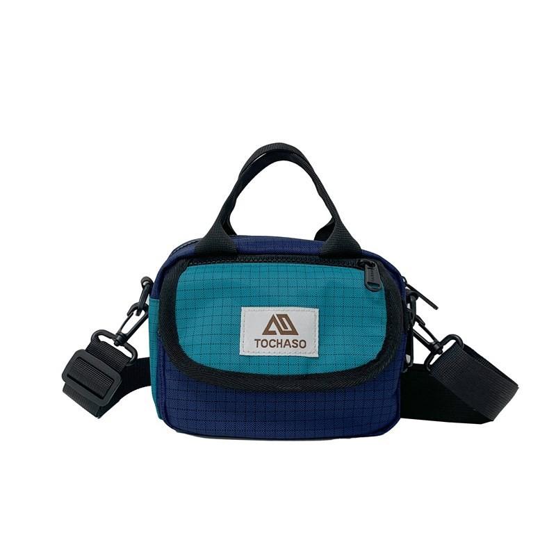 Pattern Grid Alphabet Kids Casual Travel Shoulder Bag With Spacious Compartment