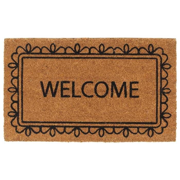 VidaXL Door Mat, Non-Slip Doormat, Floor Mat, Garden Entrance Mat, Modern, Natural 45x75 Cm Coconut Fiber 155619