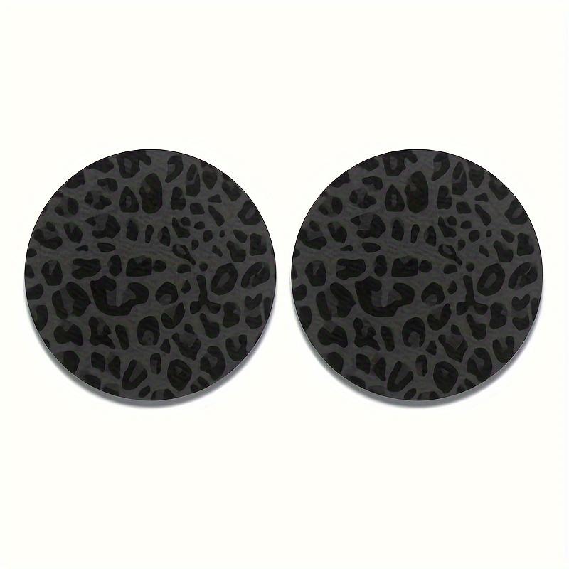Leopard Car Coaster, Non-Slip Car Coaster, Universal Car Cup Holder Coaster, Non-Slip Heatproof Coaster, Car Accessories чёрный