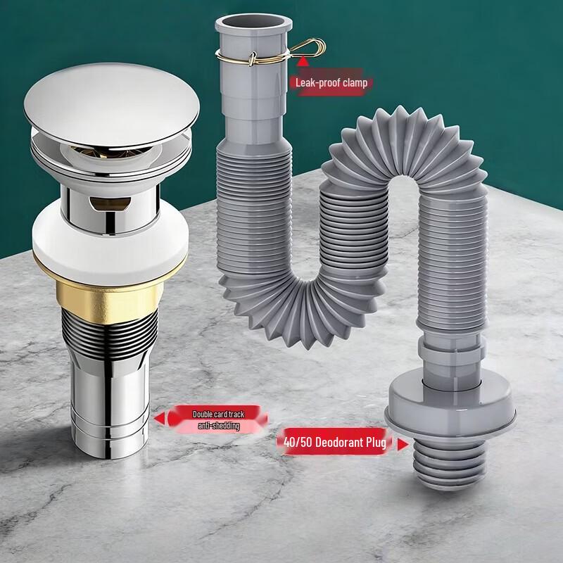 

Washbasin Pop-up Drainer and Pipe Set