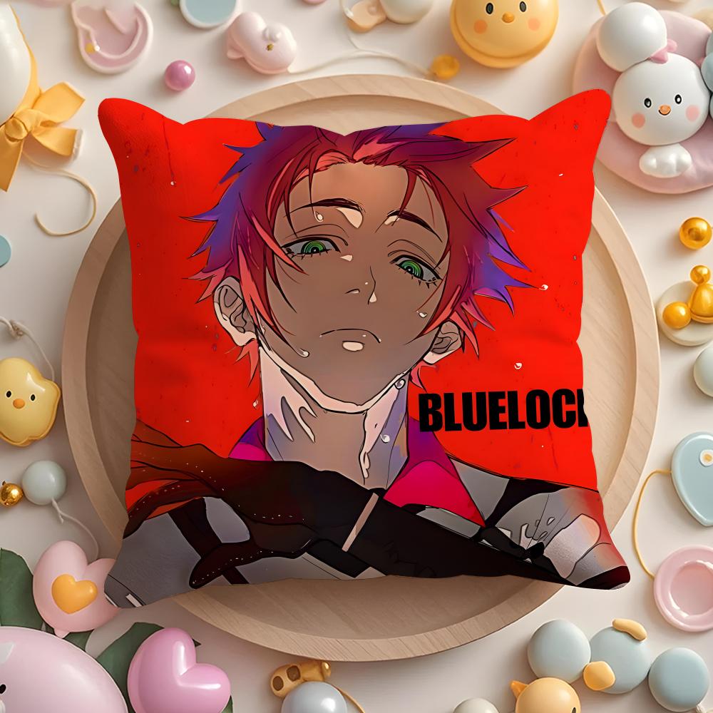 BLUE Anime L-LOCK Cushion Cover Home & Car Multi-Scene Pillow Cover - Reversible, Soft & Durable for Daily Use