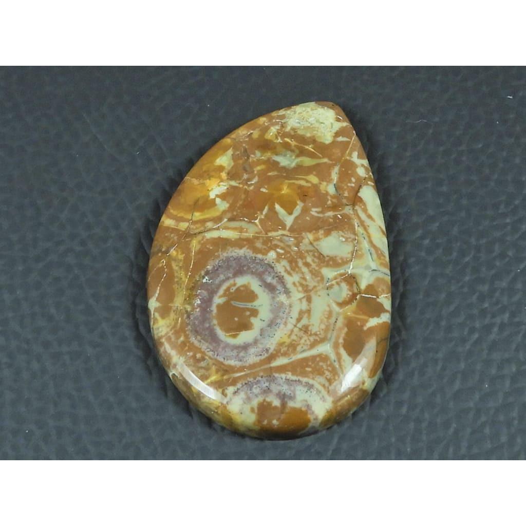28X44X04MM Natural Bird Eye Jasper Fancy Shape Cabochon Loose Gemstone 51Cts G-283