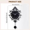 Wall Hanging Clock with Pendulum Silent European Style Stylish Acrylic Modern Decorative Clock for Study Bedroom Home Decor