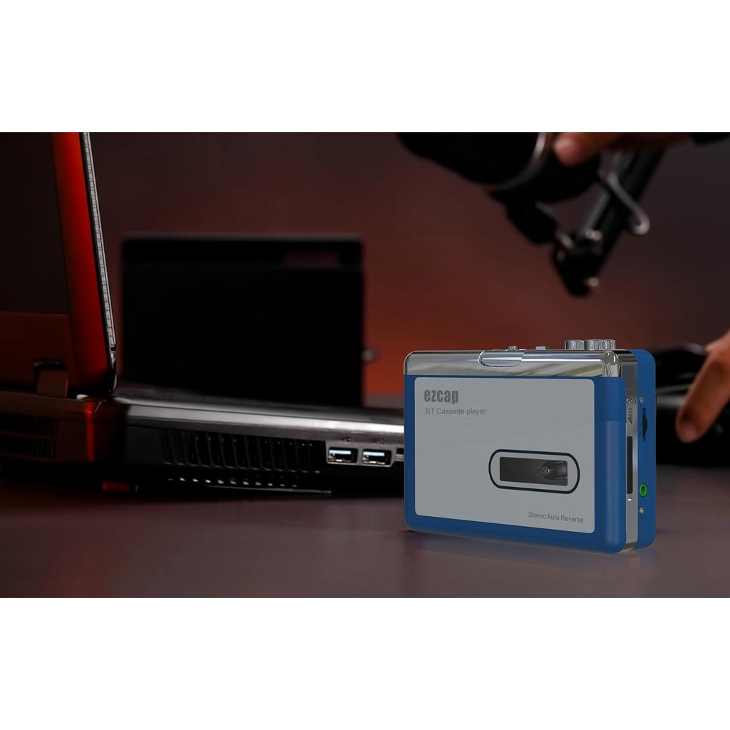 EzCAP215 Casetofon BT portabil BT 4.2 Player casetă Auto Reverse Audio Casetă cu căști