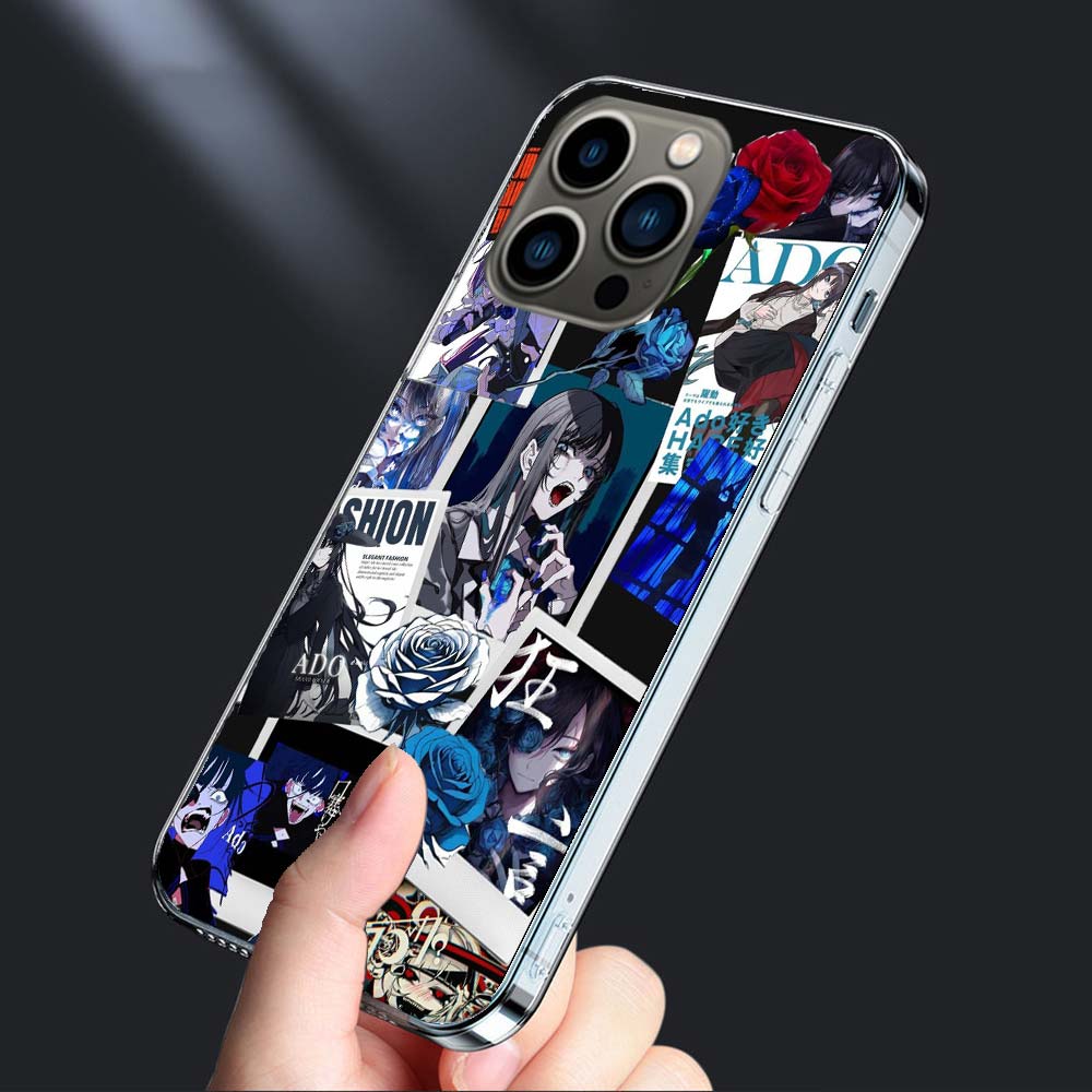 Ado Album Kyogen Phone Case For Iphone 16E 15 Pro 14 Plus 17E 16 17 Pro Max Air 11 12 13 Mini Shockproof Capa Cute Cover TPU