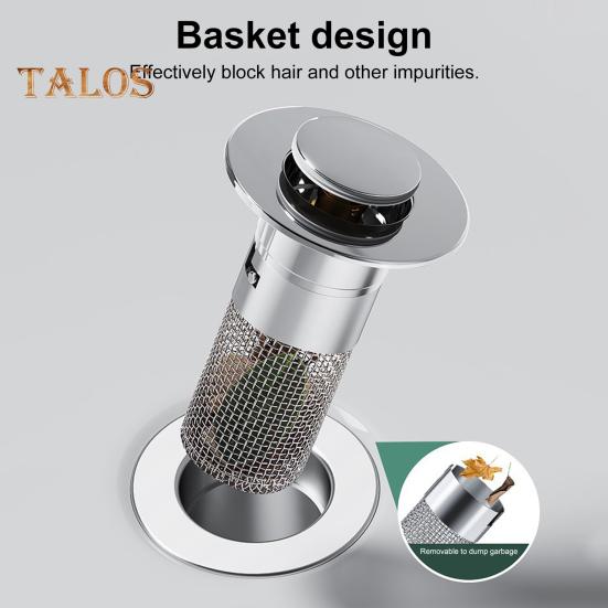 1/2/4 Sets Leakage Stopper Stainless Steel Floor Drain Filter Bathroom Sink Stopper Drain Stopper Filter Bathtub Drain Hair Catcher