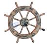 24" Antique Rustic Brown Nautical Ship Wheel | Luxurious Premium Nautical Decor 4X-E8V9-R7C9