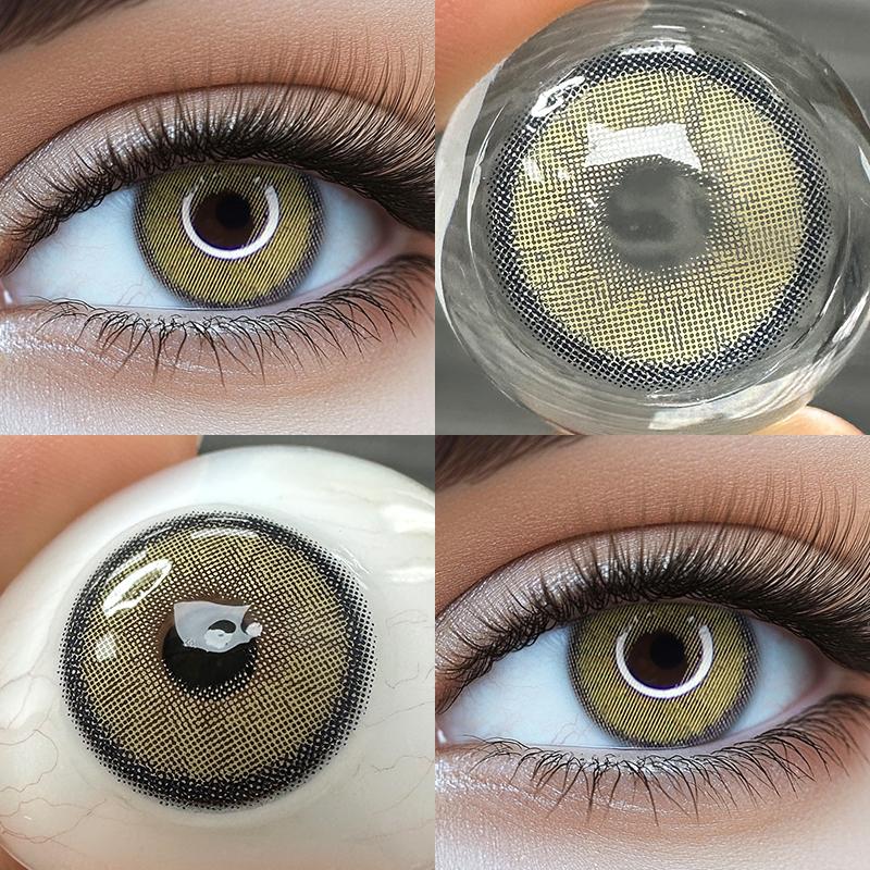 Freshlady Brown and Green Collection 14.0mm Colored Contact Lenses 1 Year Disposable for Daily Wear