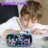 Student Blue Double-layer Pencil Case Kpop/ Witch Hunting Girl Group Student Storage Stationery Bag Pencil Bag