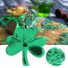 60g Beutel Schönes Einzigartiges Party-Tischkonfetti für St. Patrick's Day Party Ballondekoration(Grünes vierblättriges Gras )