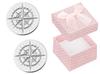 Oxidized Silver Earrings for Women Compass Wind Rose Wheels Studs