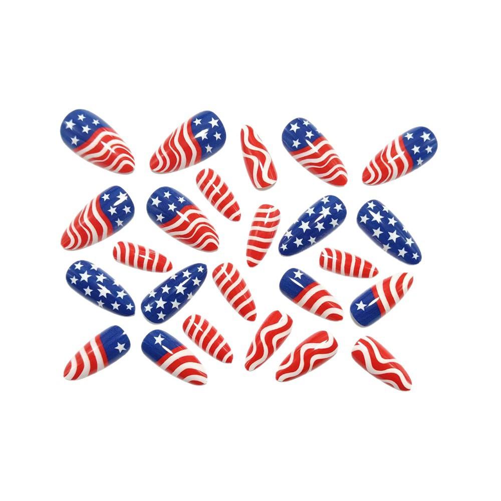 Red Independence Day Nail Art Nails For Women Fake Nails Independence Day Manicure Wearable Nails