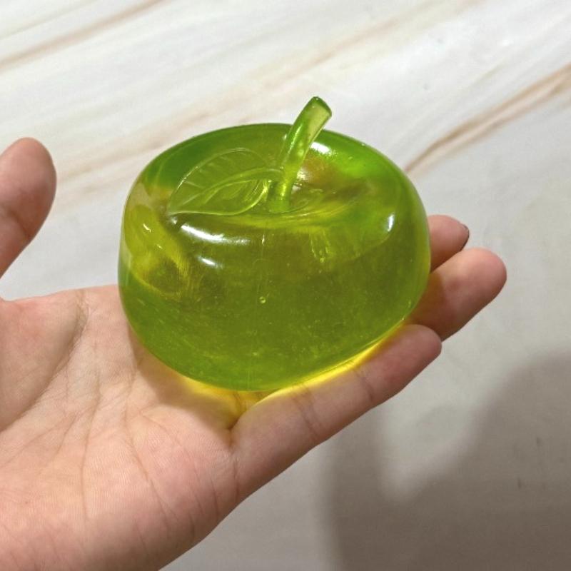 Green Apple Blue Maltose Squishy Toys Anti Stress Sensory Fidgets Toy Soft Simulated Transparent Slow-Rebound Decompression Toy@