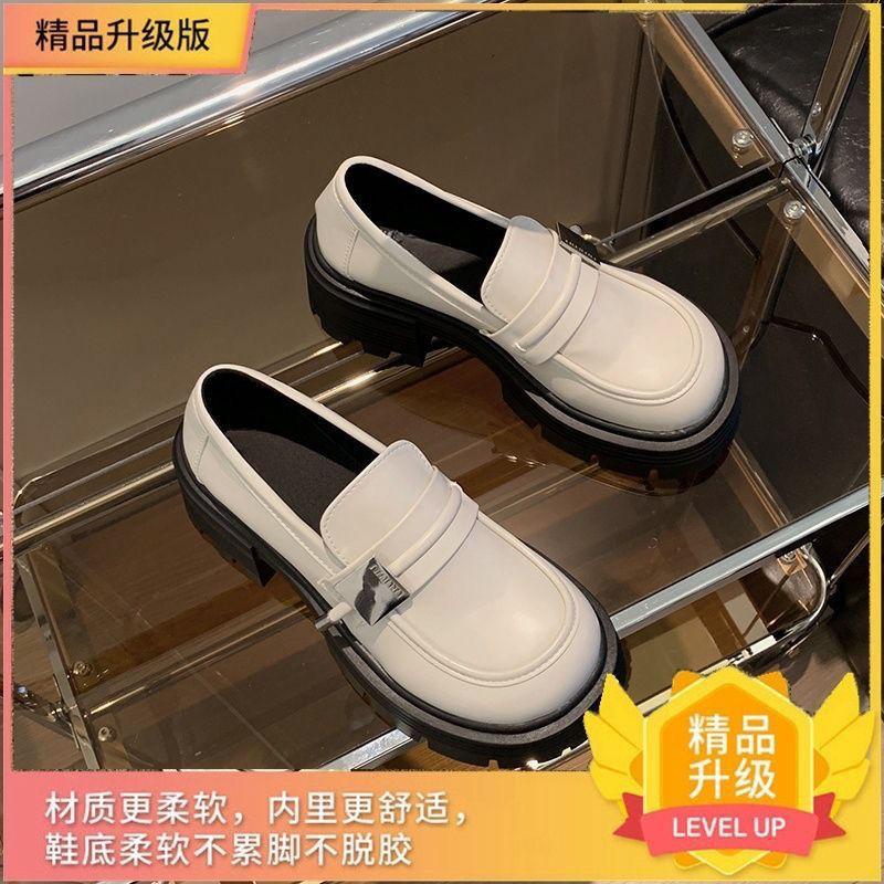 Fashion Platform British Style Small Leather Shoes 2025 New Spring and Autumn One-pedal Single Shoes Versatile Loafers Mary Jane Shoes