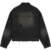 We11done FW24 Ripped Single Button Pocket Long Sleeve Denim Jacket Women jackets Black WD-DJ3-24-310-U-BK