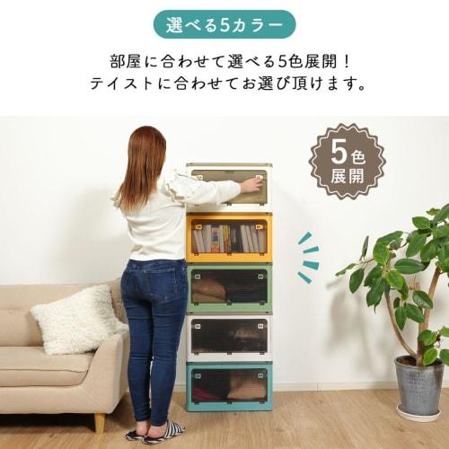 Tamatoshi Storage Box, Clear with Lid, Accessible from All Directions, Large Capacity, Stackable, for Disaster Preparedness, Clothing, Emergency Food,