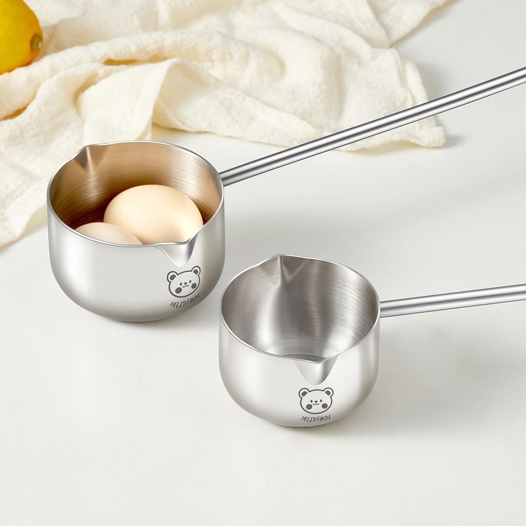 WORTHBUY 304 Stainless Steel Sauce Spoon Anti Scalding Long Handle Hot Oil Spoon Soup Ladle Multifunctional Kitchen Tableware