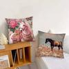 Color Horse Pillow Case Fashion Square Pillowcase Bedroom Sofa Room Ins Decoration Leisure