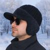 Warm Ear Protector Cap Thickened Knitted Peaked Hat Newsboy Hats Baseball Knitted Cap  Cycling