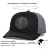 Men H Black Leather Patch Baseball Mesh Cap Hat Micro Curved Cap Outdoor Adjustable Sunscreen Leisure Hat Spring Autumn Travel Tourism Beach Vacation