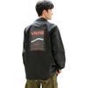 Vans Bedruckte Rücken Langarm Jacke mit Kragen Unisex Oberbekleidung Schwarz VN0A5H8OBLK