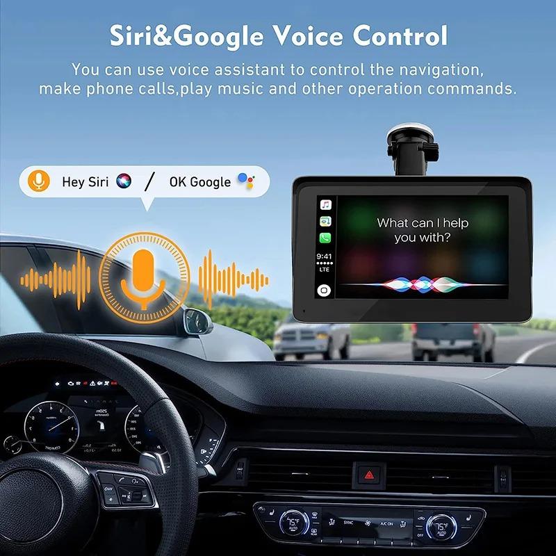 Universal 7Inch Automotive Multimedia Video Player Wireless Carplay Android Auto Touch Screen AUX Smart Car System Free Mirrors