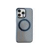 Applicable To Apple 15promax Phone Cases, IPhone14 Carbon Fiber Texture Magnetic Magnetic PC Electroplated Protective Cases