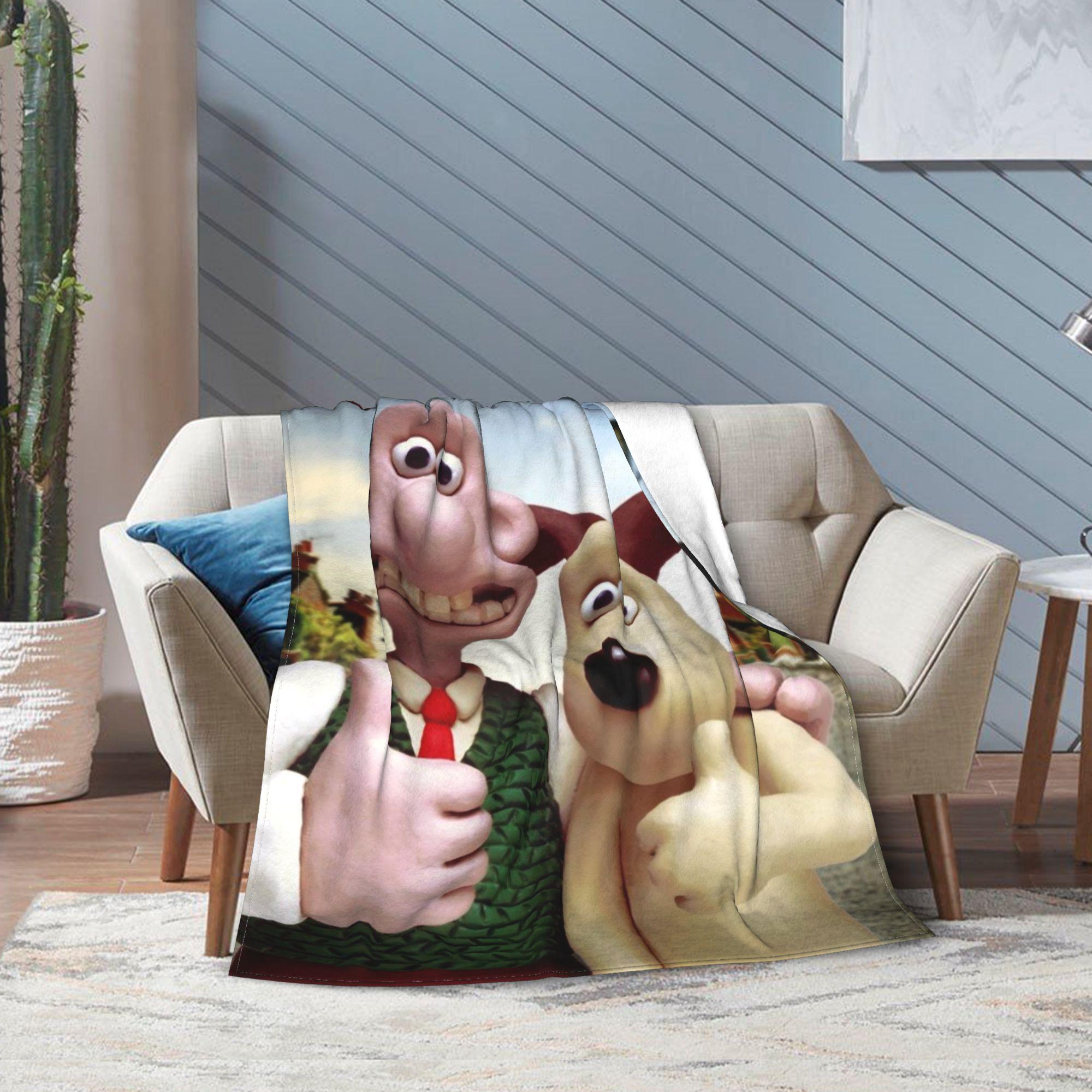 

Wallaces & Gromits Cartoon Flim Blanket Multiple Sizes Warm Cozy Fluffy Throw Blankets for Couch Sofa and Bed 150x200cm