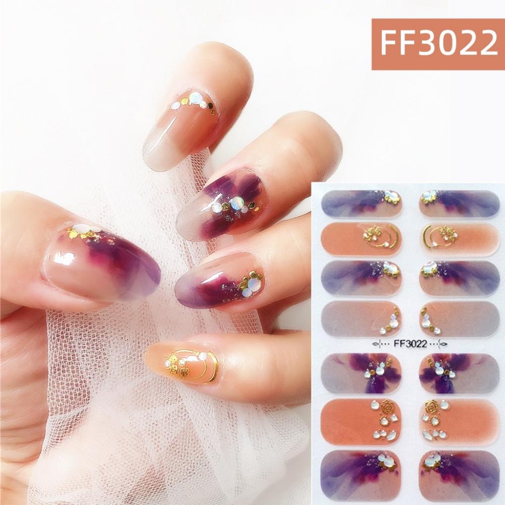 Three-dimensional Waterproof No-bake Nail Polish Film Full Sticker Spring and Summer Nail Film Paper Nail Film Paper