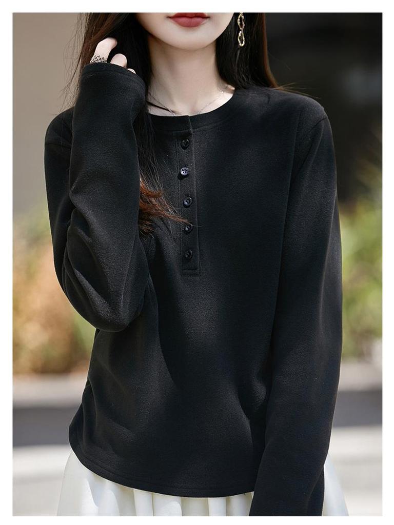 Haut Tricot Manches Longues Plissé Haut de Gamme pour Femme - Col Rond, Tendance & Confortable pour l'Automne/Hiver