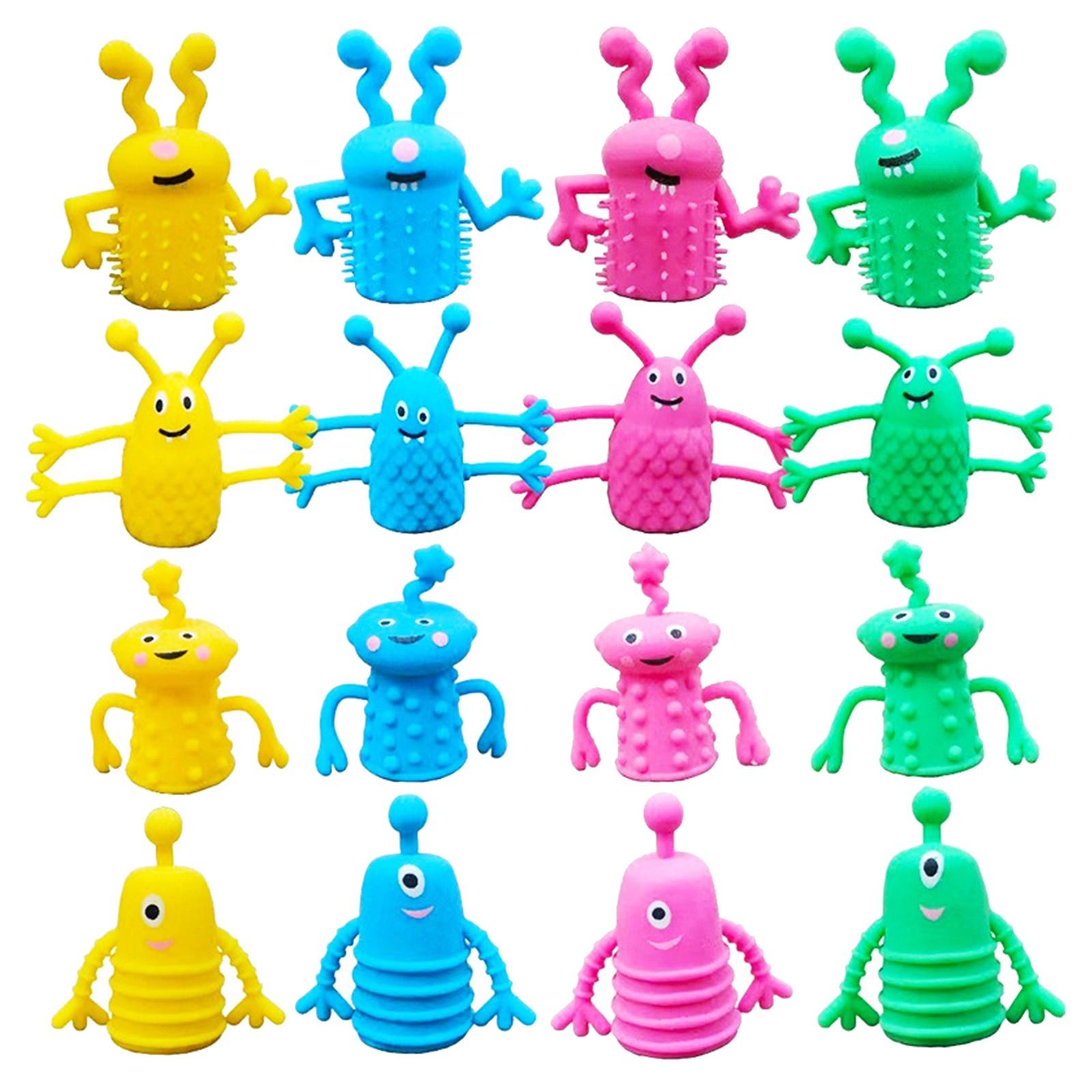 

40 шт. пальчиковые куклы, милые куклы, мягкие резиновые пальчиковые игрушки и пальчиковые куклы с рисунком маленького дьявола, эластичная игрушка One Size