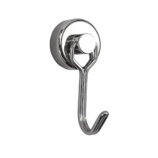 Black/Silver Magnetic Hooks Cruis Heavy Duty Neodymium Rare Earth Magnetic Hangers, Extra Strong Magnets With Hook For Hanging