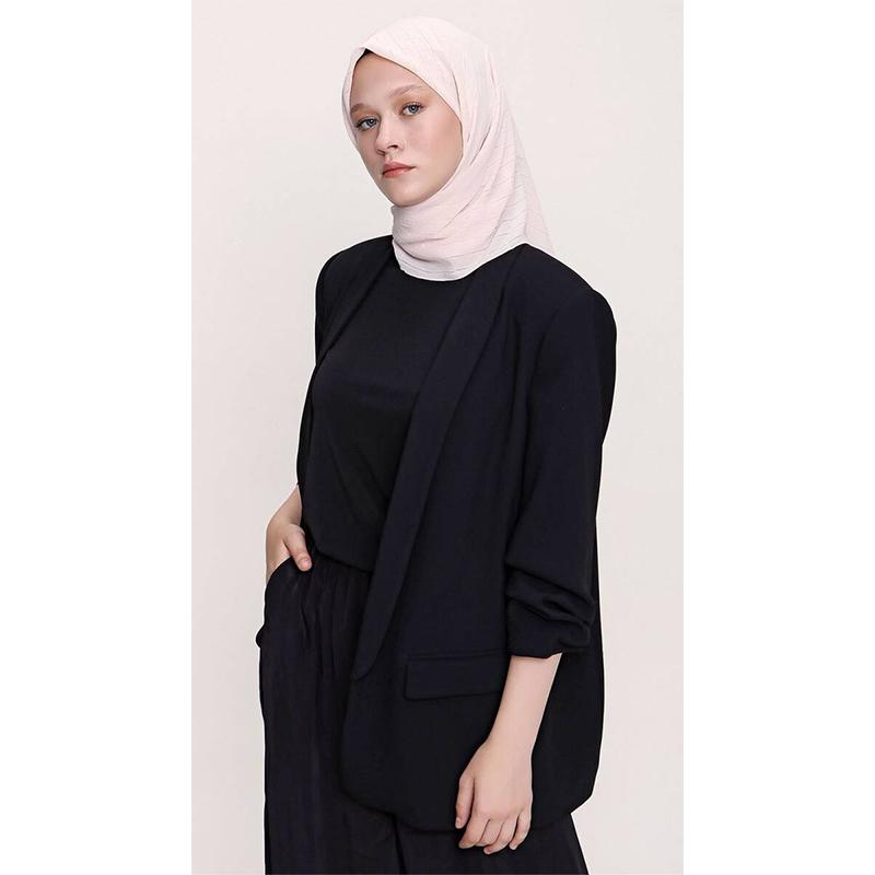 

Женский тонкий пудровый шарф Rio с узором 90x90 светло-розовый