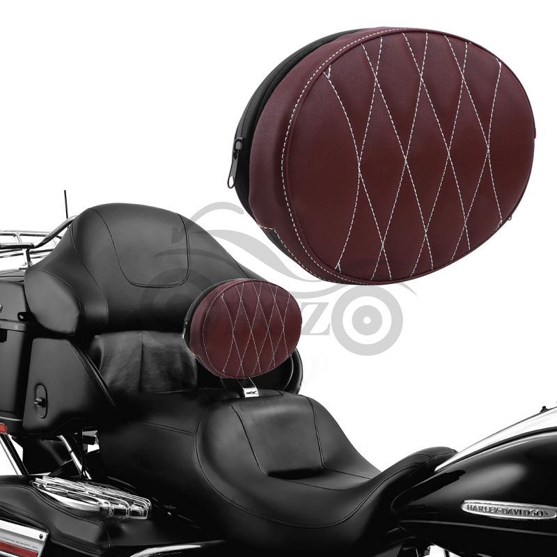Brown Mid Backrest Pad for Harley Big Glide/Street Glide Motorcycles Motorcycle Backrest