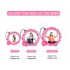 Hula Hoop Fitness - HKESTLD - Taille Réglable - 24 Noeuds - Boule de Poids - Rose