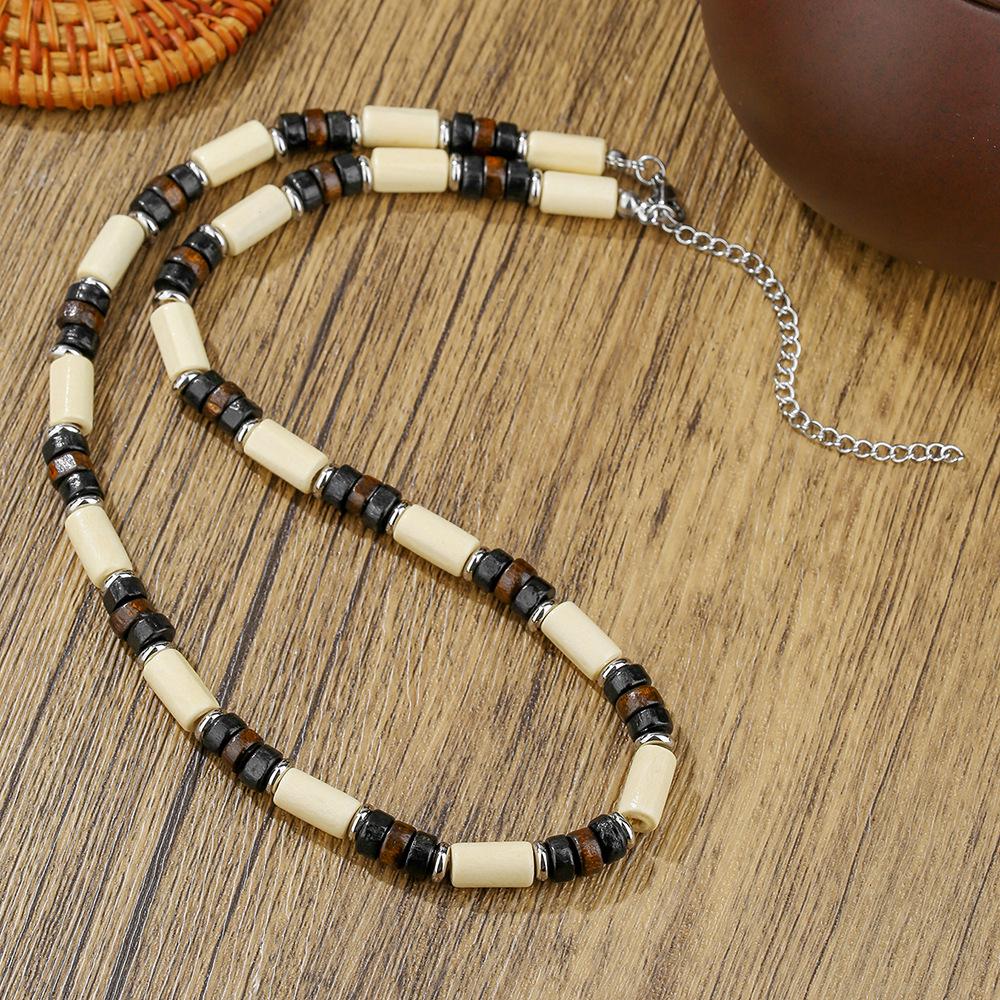 Bohemian Turquoise Coconut Shell Beaded Men's Layered Necklace