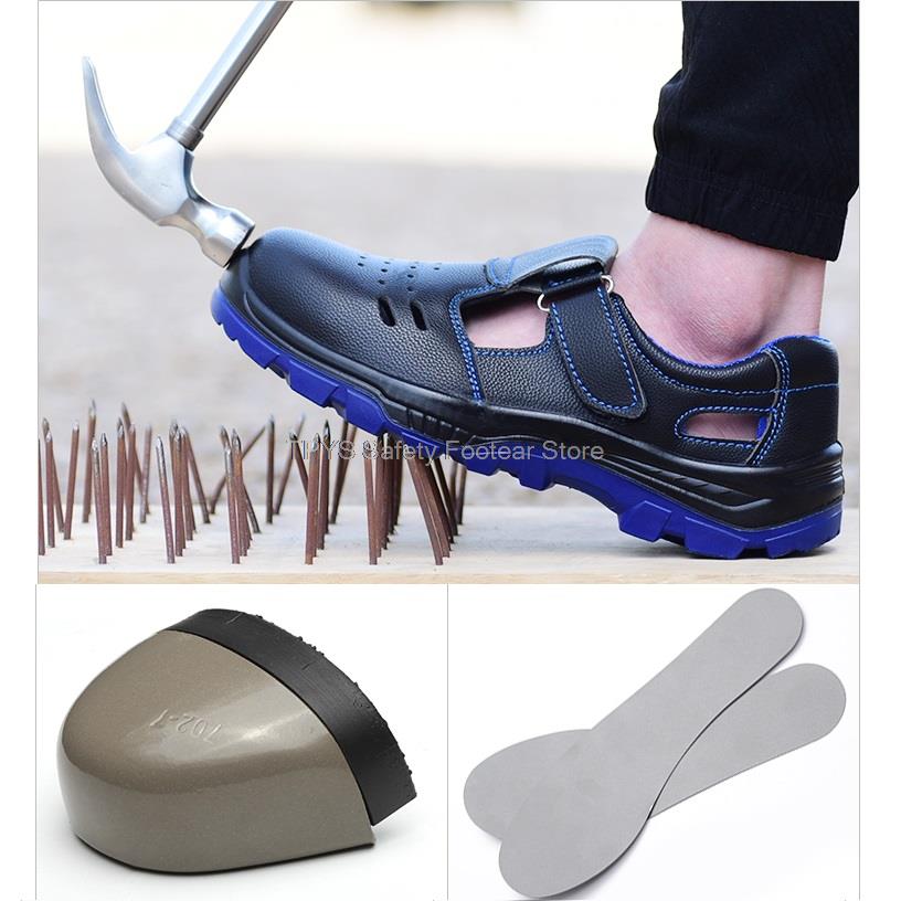 Fashion Safety Shoes Men Summer Breathable Work Shoes Steel Toe Puncture Proof Men's Sandals For Man Work Safety Boots Security Boots