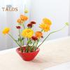 Ceramic Flower Frog Bowl Japanese Ikebana Vase Floral Arrangement Holder Desktop Flower Pot for Home Office Wedding Festivals