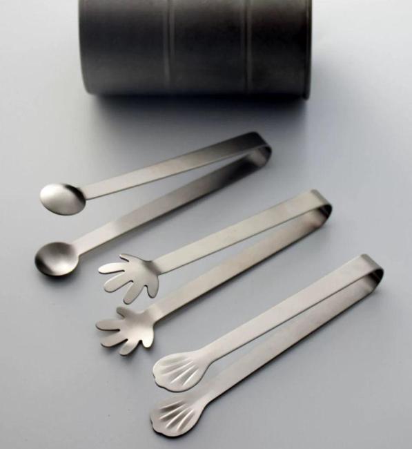 Stainless Steel Ice Clip with Thickened Design, Cute Snacks, Ice Cubes, and Food Clips