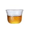 Glass Small Tea Cup with Heat-resistant Hammer Pattern Japanese Transparent Thickened Kung Fu Tea Set Tea Bowl